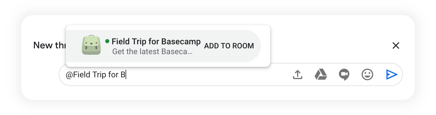 Discover and install Field Trip from Google Hangouts Chat